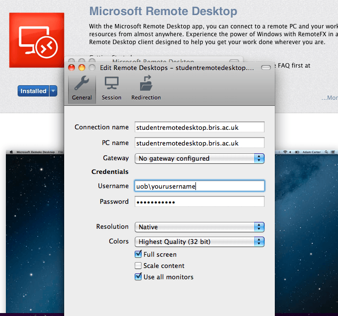 microsoft remote desktop for mac 0x204